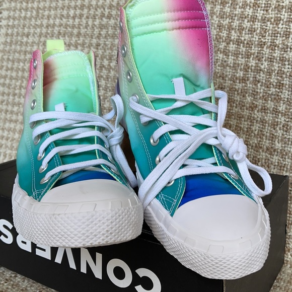 Converse Untitled Hi White/Barely Volt/Black MEN`S - Picture 8 of 15